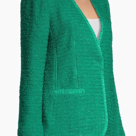 Kobi Halperin Evangeline V-Neck Snap-Front Tweed Jacket NWT Size Large - Picture 2 of 4